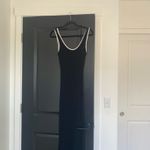 Black and white ribbed midi dress Photo 4