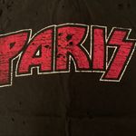 Forever 21 Black Paris muscle distressed t-shirt Size Small Photo 4
