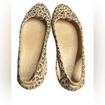 Crocs  Leopard Animal Print Slip-On Ballet Flats Clogs Women's Size 7 Photo 2