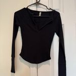 Free People Womens black long sleeve top  Photo 0