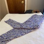 LuLaRoe Purple & White Zebra Print Leggings Photo 2