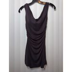 Brand New OGL Women's Size Medium Purple Polyamide Blend Off Shoulder Knee Dress Photo 2