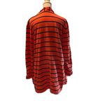 kim rogers Melon Colored with Navy Blue Stripes Mock Tank Top with Cardigan XL Photo 3