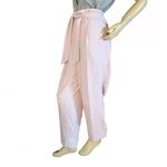 EXPRESS  LIGHT BLUSH PINK SUPER HIGH RISE ANKLE LENGTH PAPER BAG TROUSERS NWT 18 Photo 4