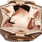 Jessica McClintock Womens Gwen Ball Mesh Ring Wristlet Pouch Clutch Photo 4