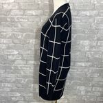 Vince Camuto Black and White Windowpane Cardigan Sweater Photo 1