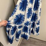 Cara Cara Mimi Cotton Midi Dress Blue Starburst XS White Photo 9