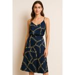 Banana Republic  NWT Chain Print Satin Tank & Midi Skirt Set Old Money Chic Photo 11