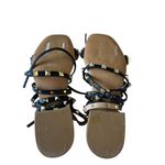 Steven New York Byrin Heeled Sandal Size 6 Black Wraparound Block Heel Studded Photo 8