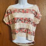 Love Culture Floral striped crop top Photo 0