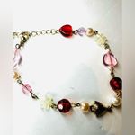 Urban Outfitters Colorful Beaded Heart Bracelet - Red, Pink & Pearl NWT Photo 4