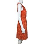 Hi there from Karen Walker US 0 Red Orange Floral Dress Sleeveless Office Casual Photo 1