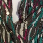 Wrangler Rock47 L Crystal Snap Western Cowgirl Top in Turquoise Purple Photo 9