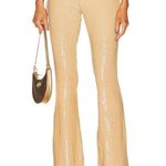 Retrofête Retrofete Julien Tan Sequin Flare Leg Pants Sz M Photo 1