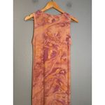 Electric & Rose Donna Sleeveless Midi Dress Pink Marble Print Size Medium Photo 8