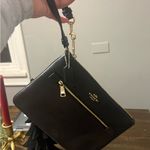 Coach  Black Wristlet with Gold Zipper Photo 2