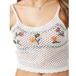 Forever 21  Embroidered Crochet Crop Top Photo 2