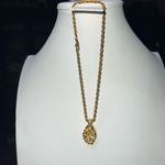Monet  Vintage signed Children’s (12”) Gold Tone with Rhinestone Necklace‎ Photo 7
