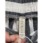 Cookies Wide Leg Cotton Crop Pants Size Large White/Black Tie Elastic Waist‎ Blue Photo 4