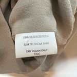 Eileen Fisher beige tan "stone" split front 100% silk open front shirt large Photo 6