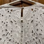 Theory Brizabela White Linen Cotton Blend Eyelet Blouse Top - Size Small Photo 11