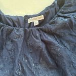 Ophelia Roe  Shirt Womens Blue Puffs Texture Balloon Sleeve Burnout Photo 1