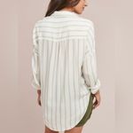 Anthropologie / Maeve | Sandbridge Striped Button Down Blouse, Size L Photo 1