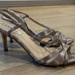 LK Bennett  Lourdes Metallic Leather Slingback Pump Heel Size 37/7 Photo 0