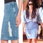 frame denim Le High Pencil Cotton-Blend Skirt Photo 8