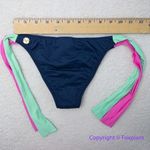 NEW Triya tie side womens‎ bikini bottom navy blue pink green, size M Size M Photo 2