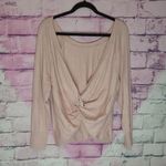 Victoria's Secret  SPORT TWIST KNOT OPEN BACK KNIT PALE PINK LAYERING SWEATER XL Photo 1