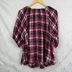 Torrid  Sleep Gauze Henley‎ Short Sleeve Plaid Pink Sleep Shirt Size 2X NWT Photo 7