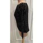 Women's Black Sequin‎ Spiked Pullover Sweater Size S/M Whimsigoth Grunge Goth Photo 3