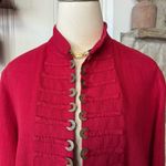 Vintage Linen Wide Sleeve Jacket Red Size L Photo 1