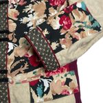 Norm Thompson Women's Vintage Long Sleeve Cream Mandarin Collar Tang Suit Medium Tan Photo 3