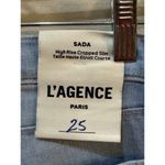 L'Agence  Sada Slim Leg Cropped Jean Raw Hem Light Wash High Rise Size 25 $348.00 Photo 5