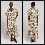 ALC Frank 💕A.L.C.💕 Rylan Printed Puff Sleeve Top & Lucie Floral Maxi Skirt  ~ Apricot 2 Photo 5