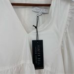 Hunter Bell NWT  Noah Mini Dress White Collar‎ Puff Sleeve Relaxed Shift Photo 4