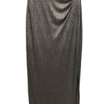Connected Apparel Womens Brown Metallic Cap Sleeve Maxi Evening Sheath Dress 12P Photo 1