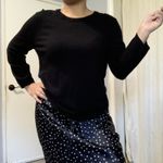 Philosophy Republic Clothing Black Long Sleeve Crew Neck Zip Back Sweater Top L Size L Photo 7