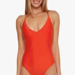 Trina Turk NEW Monaco One Piece Swimsuit Twist Back Flame Red/Orange $154 12 Photo 0