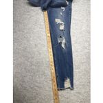 Hollister  Super Skinny Crop Overall Woman's Small Denim Distressed‎ Stretch Photo 2