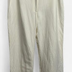 Suit Studio Ivory Wide Leg Linen Pants Size 16 Photo 0