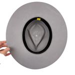 Yellow 108 Dylan Fedora Gray Wool Wide Brim Hat Size Medium Photo 11