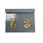 Vintage Cloisonné Clip On Earrings Orchid Floral Round Gold Tone 1” Taiwan Photo 2