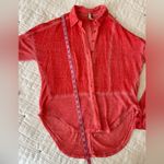 Free People  We The Free Zahara Gauze Button Down Oversized Top in Orange Size XS Photo 7