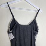 Ekouaer Gray & White Chemise Nightgown Slip Lace Lounge Dress Size Medium Photo 7