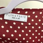 Flynn Skye  Wrap Top Multi-way Convertible Bell Sleeve Polka Dot L Photo 3