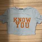 SheIn Blue Baby Tee Photo 0