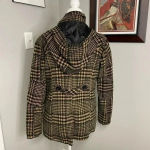Urban Republic  Houndstooth Black and Brown Jacket Toggle Zipper Size Large Hood Photo 2